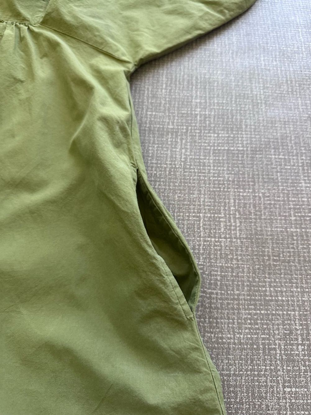 Millie Resort & Travel Olive Green Puff Sleeve Babydoll Dress Medium - Picture 7 of 14